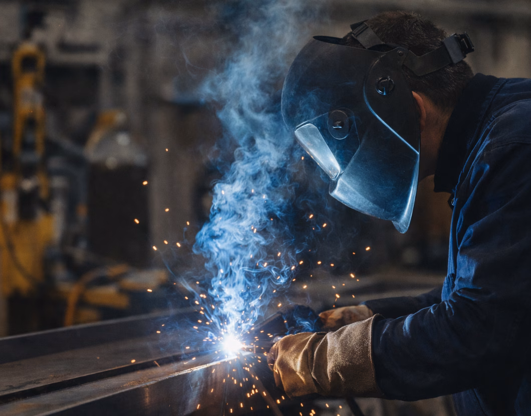 Curso de soldadura MIG/MAG presencial en Extremadura con prácticas reales en taller.